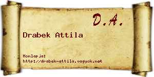 Drabek Attila névjegykártya
